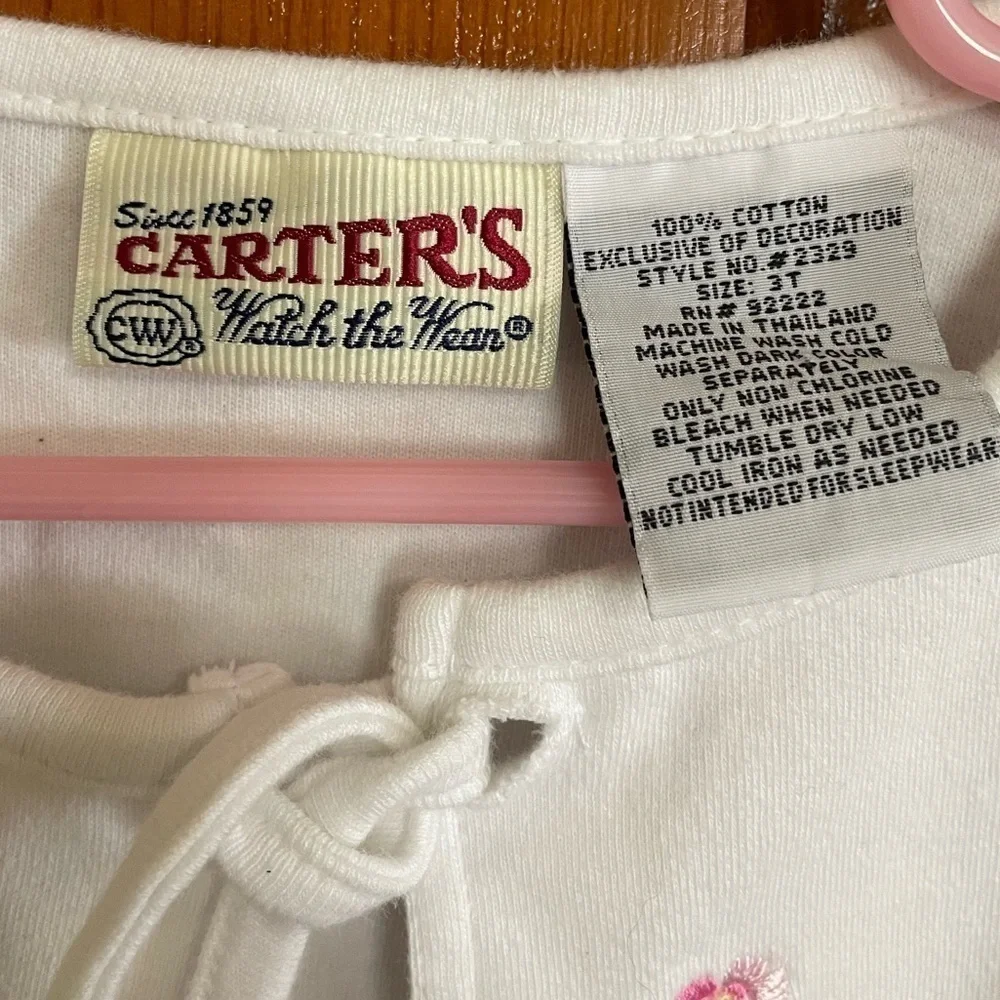 90s/Y2K Carter’s Cardigan Embroidered Floral with Tie Size 3T